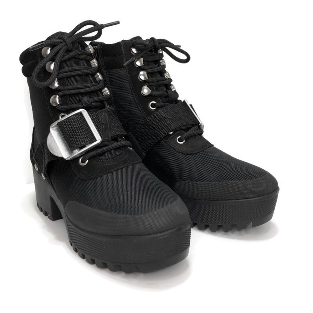 Steve Madden Grady Buckle Hiker Combat Boots
